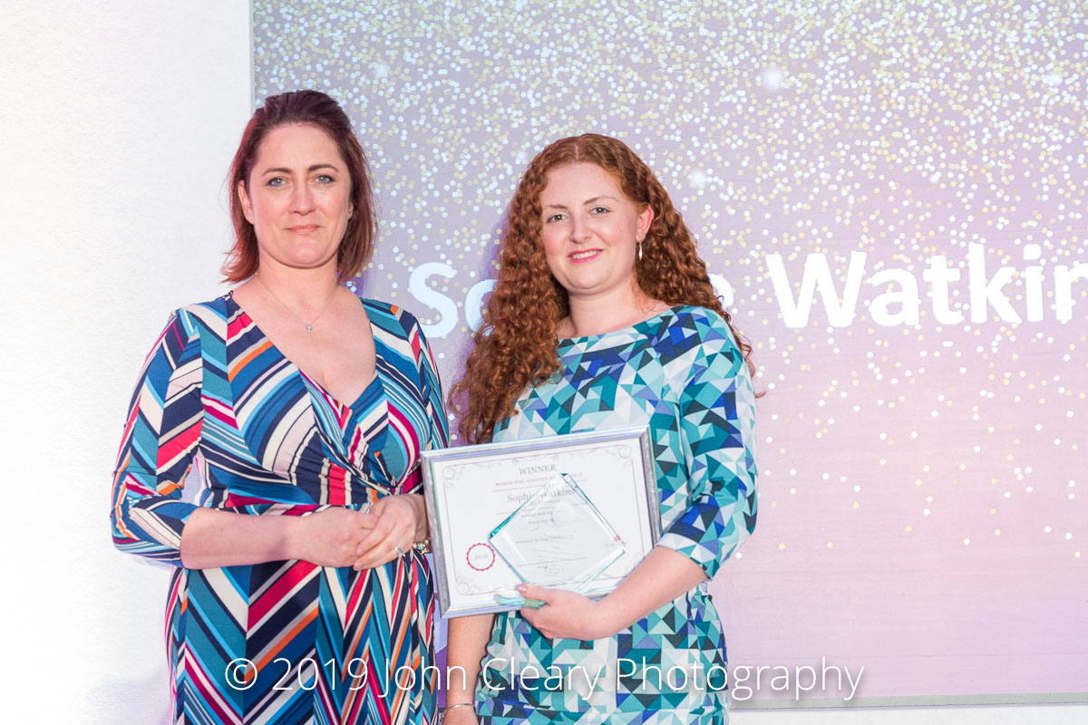 Congratulations Sophie Watkins, Derby University, Winner of a Woman Who Achieves Rising Star Award 2019 Sponsored by Coventry University