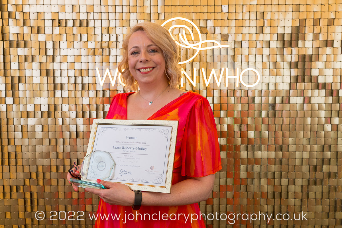 Clare Roberts-Molloy, Periods Matter Winner of the Woman Who Achieves in the Community Award