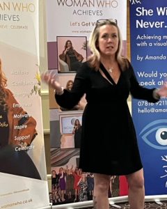 Angie Simmons speaking at the Woman Who Achieves Network in Sheffield