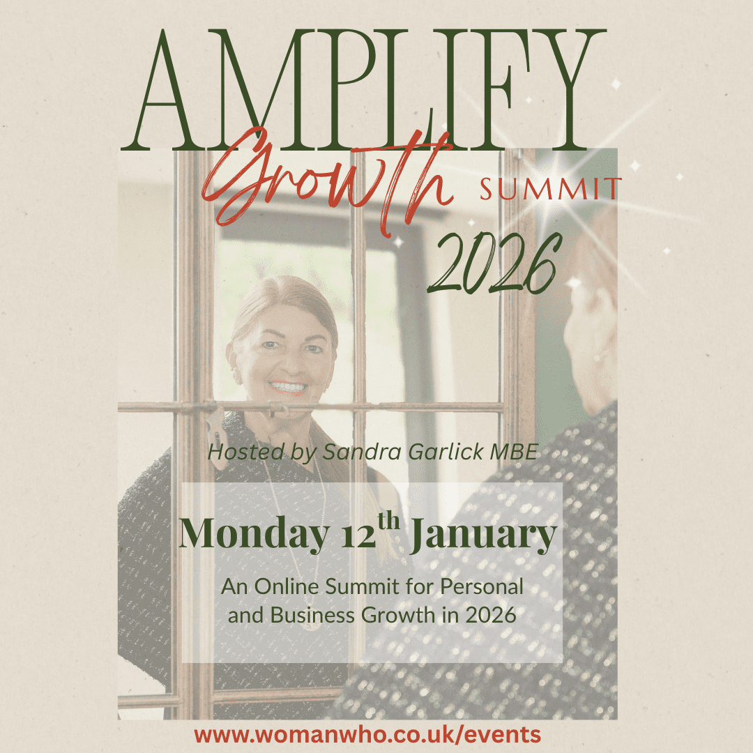 Amplify Growth Summit 2026 hosted by Sandra Garlick MBE An online Summit for personal and business growth in 2026.