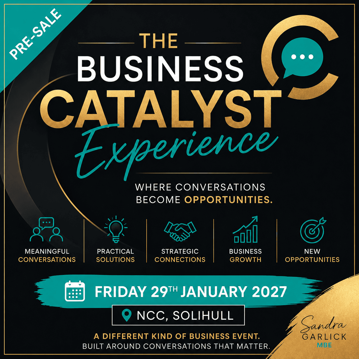 Pre-Sale: The Business Catalyst Experience on Friday 29th January 2027 hosted by Sandra Garlick MBE https://womanwho.co.uk/event/the-business-catalyst-experience/